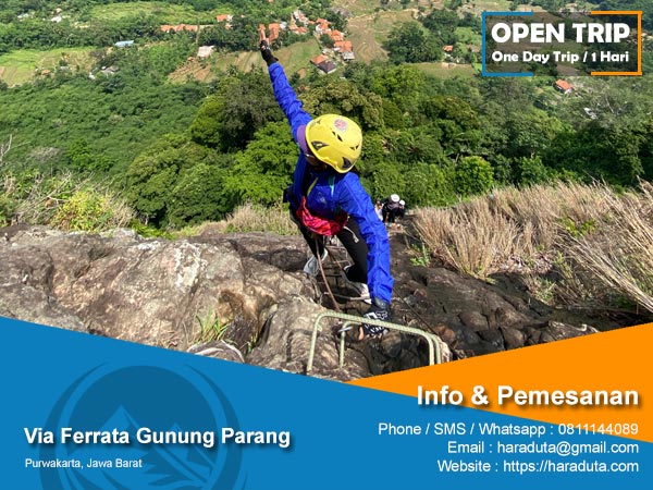 Open Trip Via Ferrata Gunung Parang Purwakarta